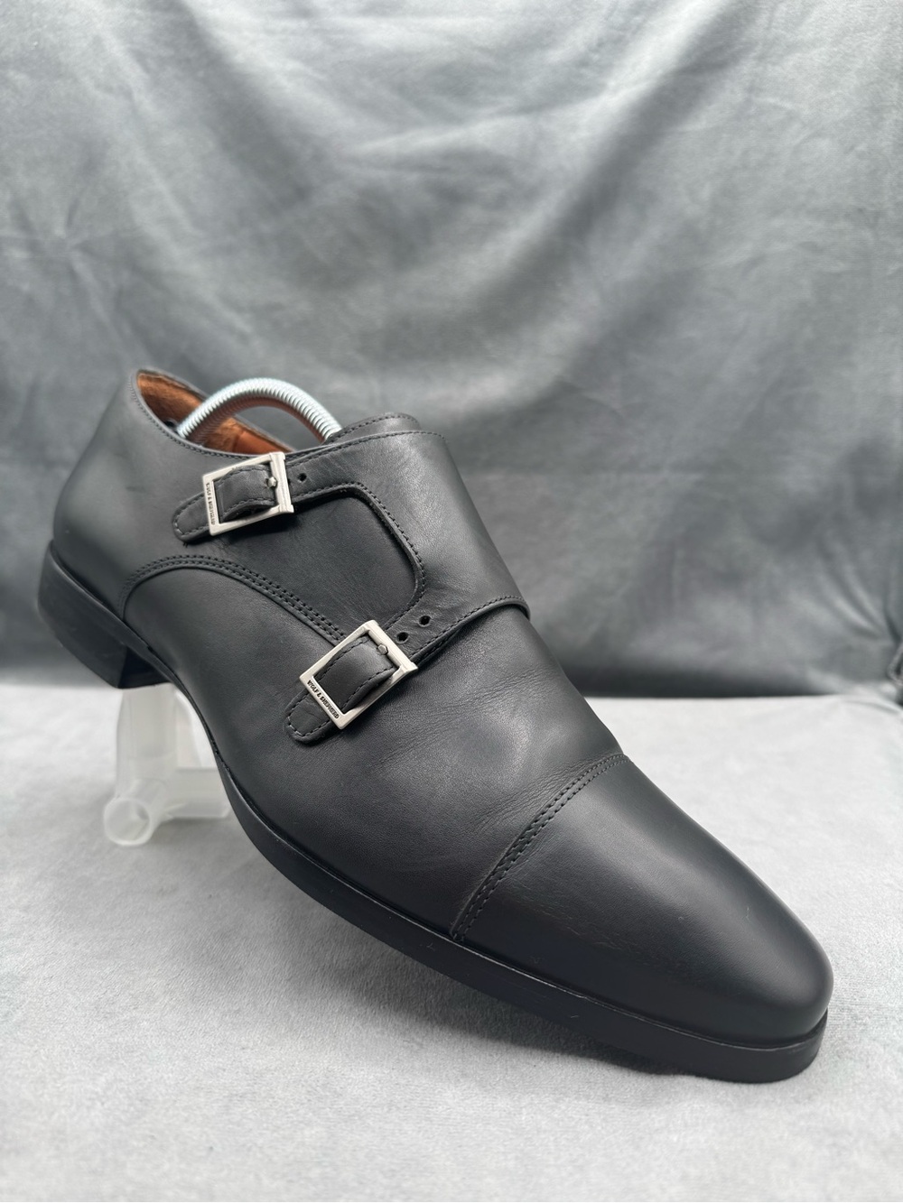 Wolf & Shepherd Gambit Double Monk Strap Dress Shoes Men’s Size 11 Black Leather